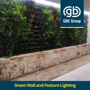 GBE Group Newcastle Electricians: Green Wall and Lighting Installation