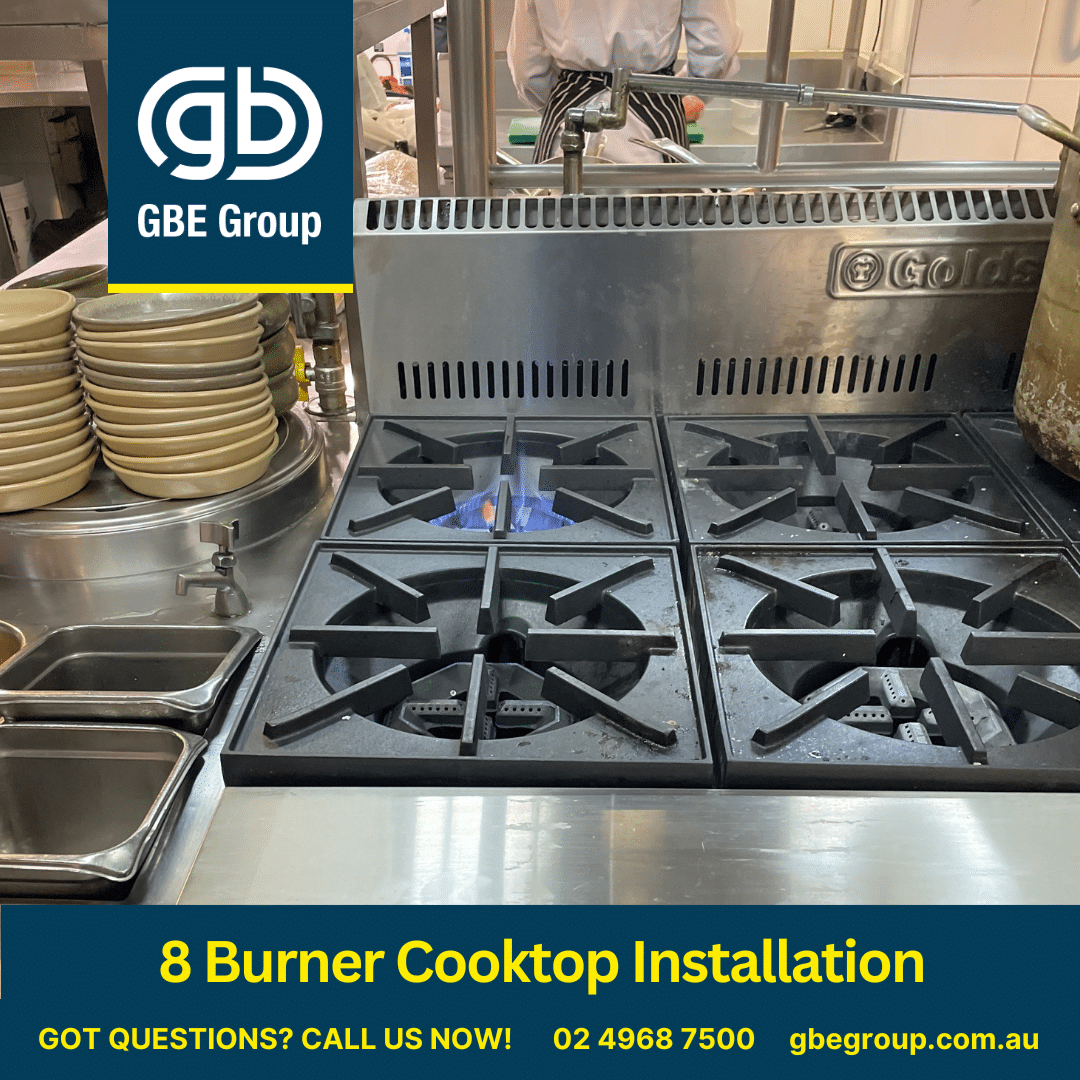 GBE Group Newcastle Electricians: 8 Burner Cooktop Installation