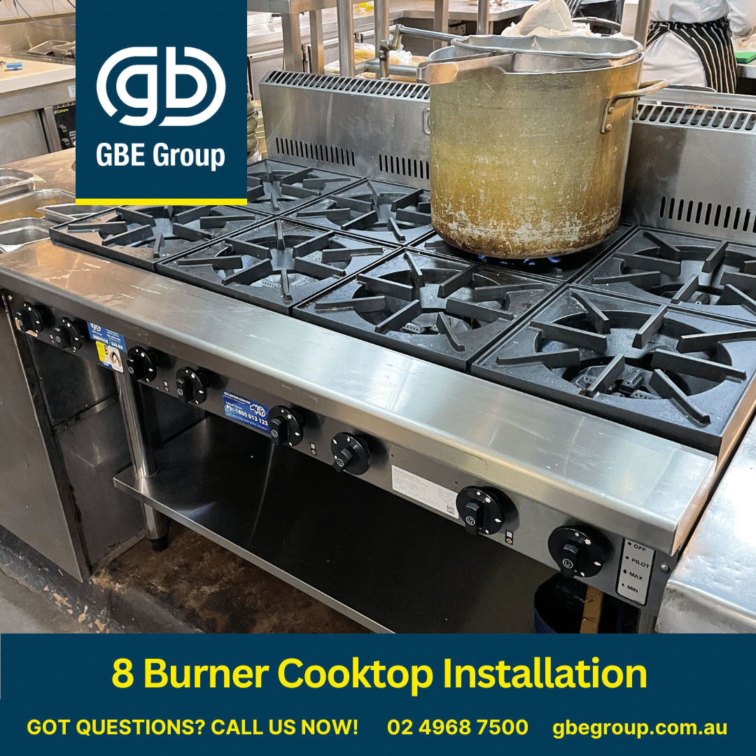 GBE Group Newcastle Electricians: 8 Burner Cooktop Installation