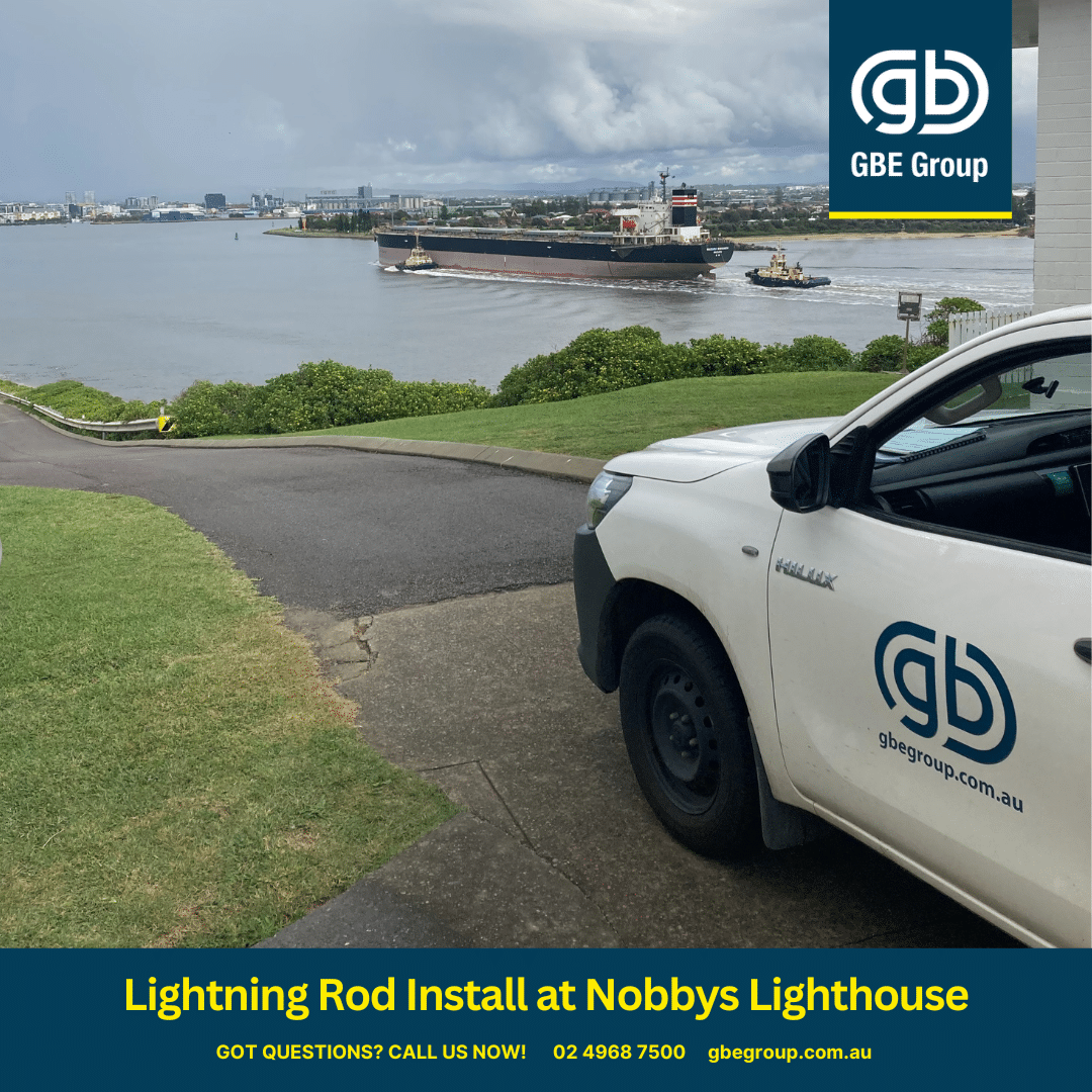 GBE Group Newcastle Electricians: Lightning Rod Installation Nobbys Lighthouse