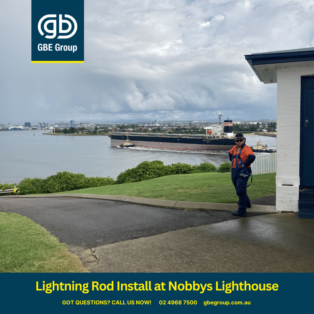 GBE Group Newcastle Electricians: Lightning Rod Installation Nobbys Lighthouse