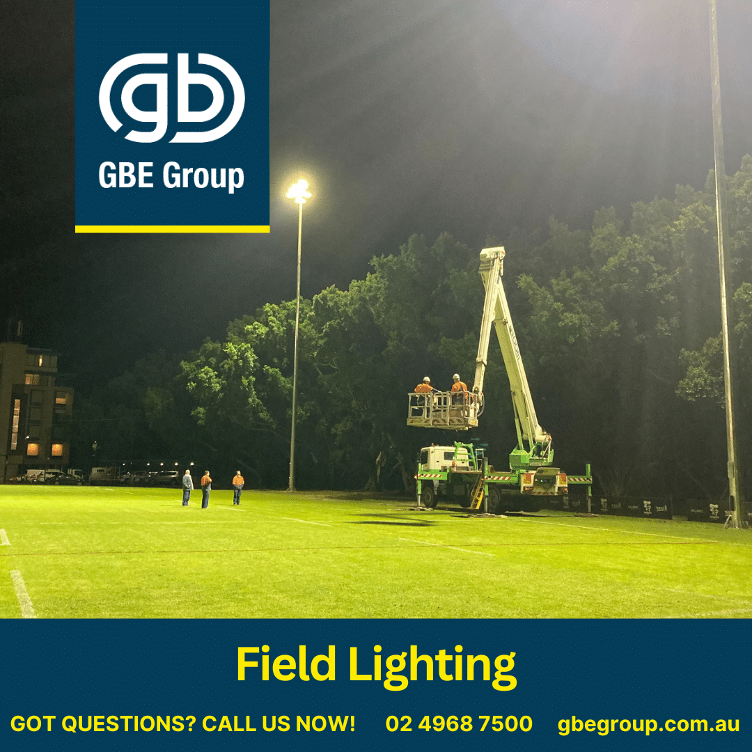 GBE Group Newcastle Electricians: Group Field Lighting Upgrades