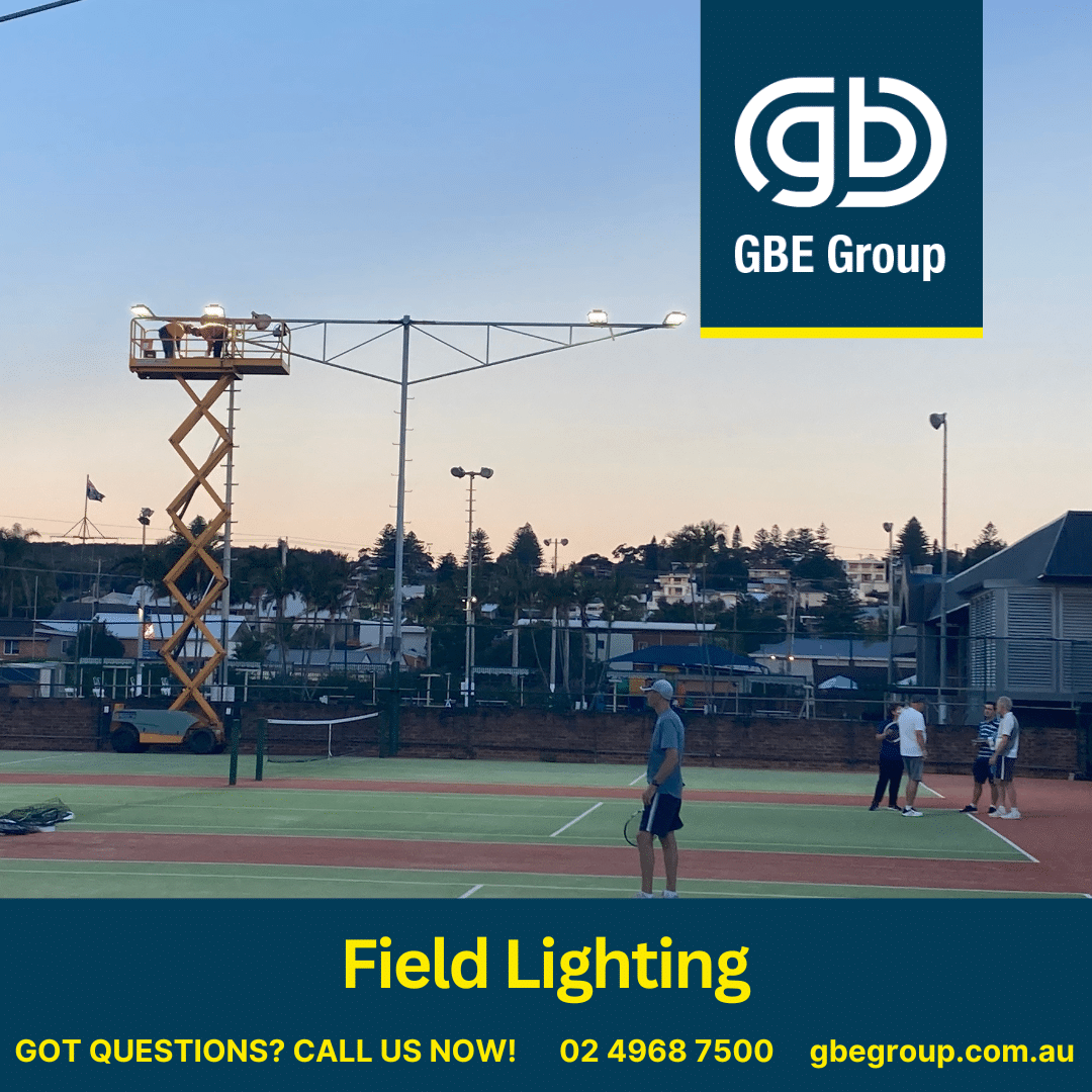 GBE Group Newcastle Electricians: Group Field Lighting Upgrades